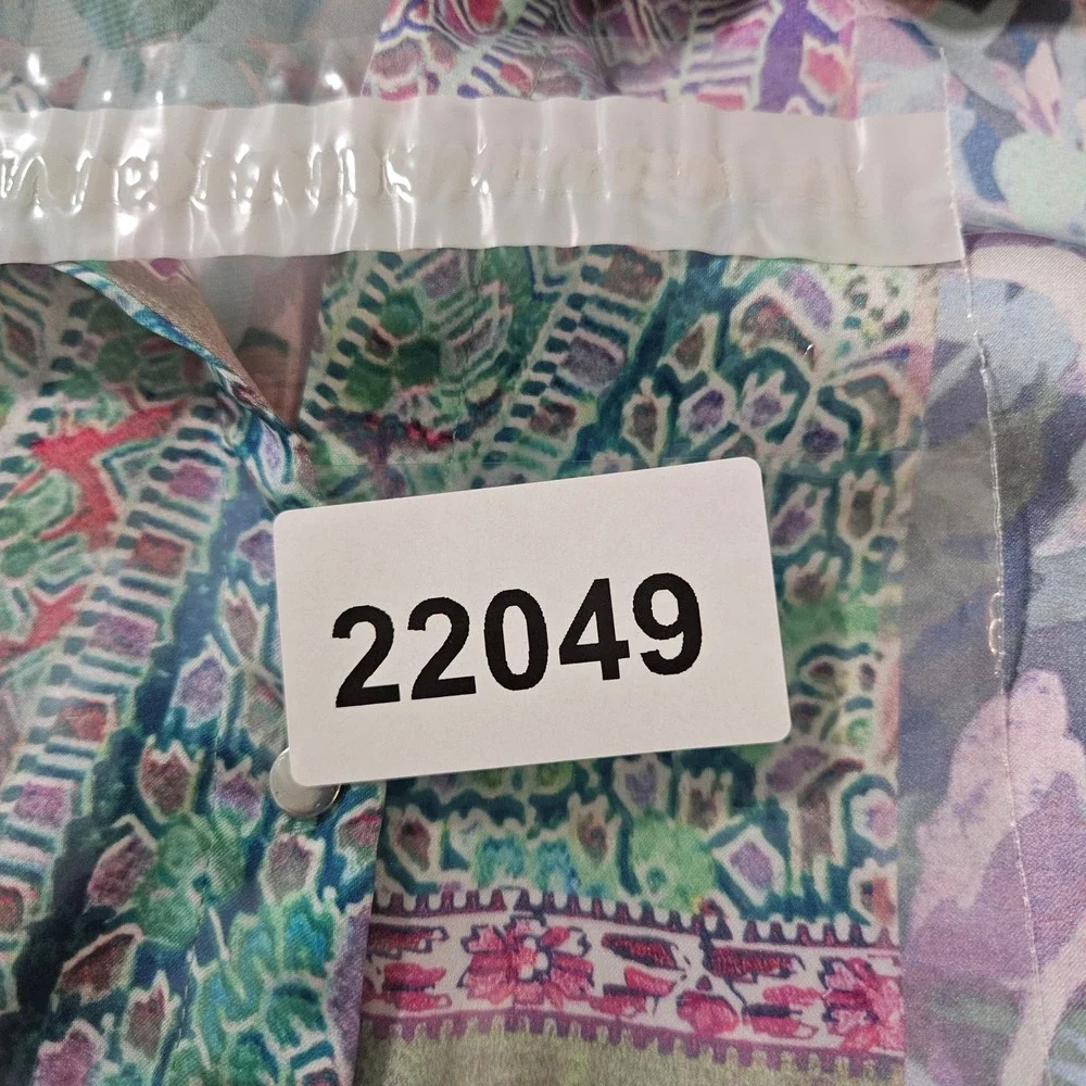 Zara Womens XL Patchwork Paisley Floral Print Button Down Shirt Multi Color - Picture 9 of 9